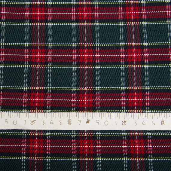 Тканина костюмна Шотландка зелено червона дрібна, фото 4 Тканина костюмна Шотландка зелено червона дрібна, фото 4