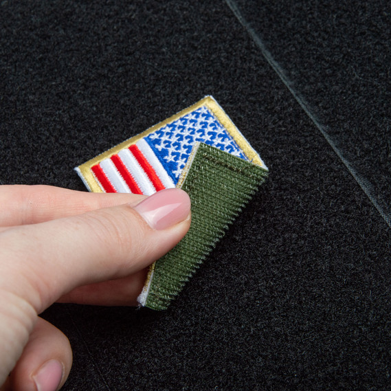 Set of chevrons 2 pcs with Velcro USA flag 5x8 cm, фото 9 Set of chevrons 2 pcs with Velcro USA flag 5x8 cm, фото 9