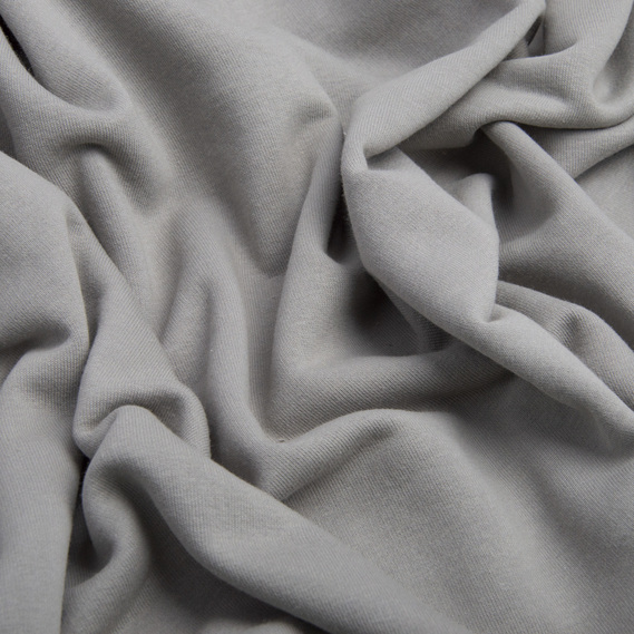 Тканина трикотаж трьохнитка петля Сезон св.сірий, фото 2