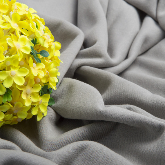 Тканина трикотаж трьохнитка петля Сезон св.сірий, фото 4