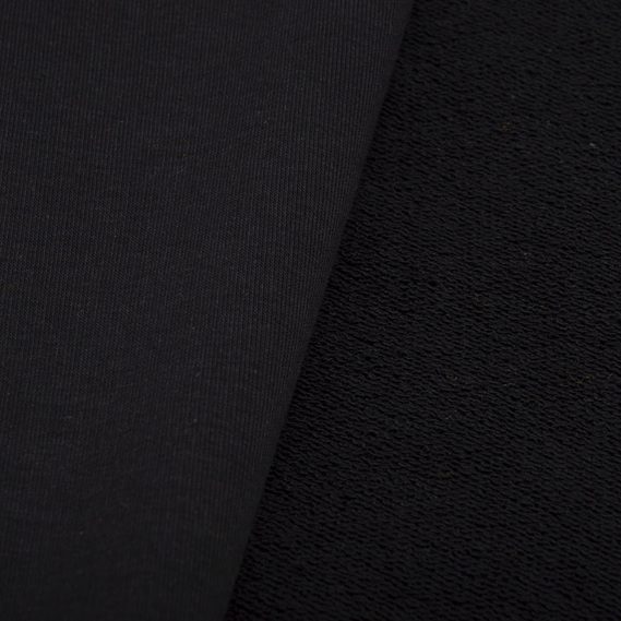The fabric is jersey three-thread loop Season. чорний, фото 3