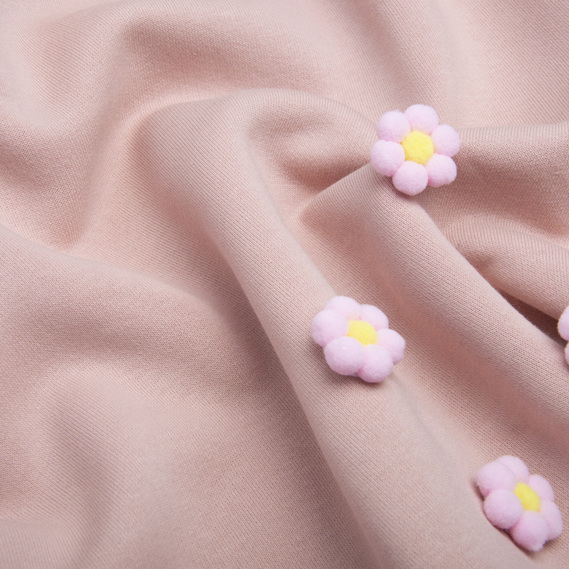 Тканина трикотаж трьохнитка фліс Сезон пудра, фото 4