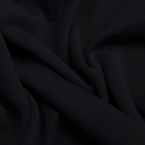 Тканина трикотаж трьохнитка фліс Сезон чорний, фото 2