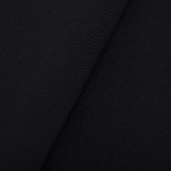 Тканина трикотаж трьохнитка фліс Сезон чорний, фото 3