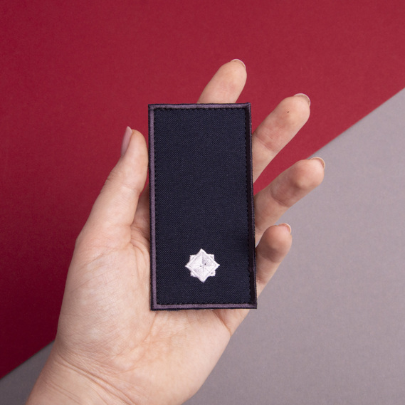 Шеврон нашивка на липучке погон звание ДСНС Младший лейтенант, вышитый патч 5х10 см, фото 3 Шеврон нашивка на липучке погон звание ДСНС Младший лейтенант, вышитый патч 5х10 см, фото 3