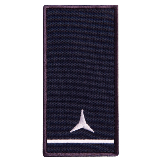 Chevron patch with Velcro, epaulet rank DSNS Senior Sergeant, embroidered patch 5x10 cm, фото 1