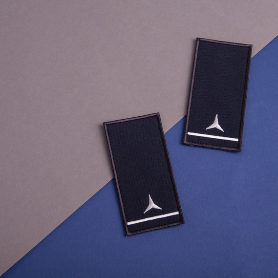 Chevron patch with Velcro, epaulet rank DSNS Senior Sergeant, embroidered patch 5x10 cm, фото 4