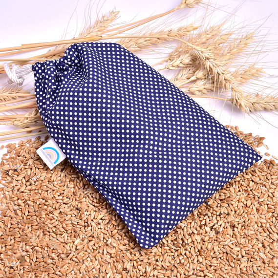 Подушка с пшеницей 15x23 см, TM IDEIA эко-продукт для согревания и релаксации горошок синій, фото 1