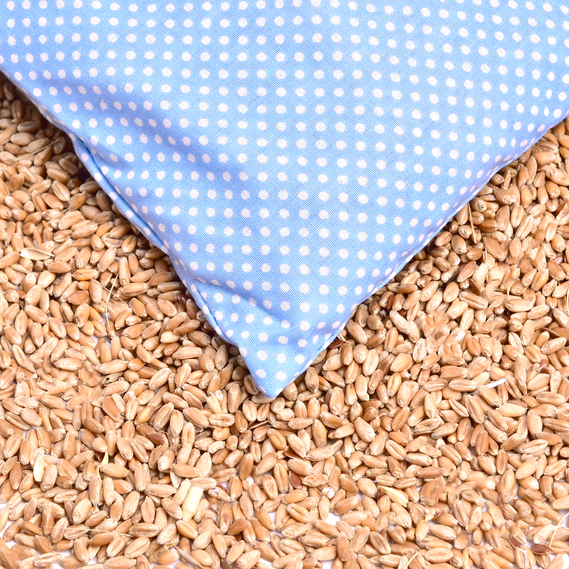 Heating pad with wheat 15x23 cm, TM IDEIA eco-product for warming and relaxation горошок блакитний, фото 2
