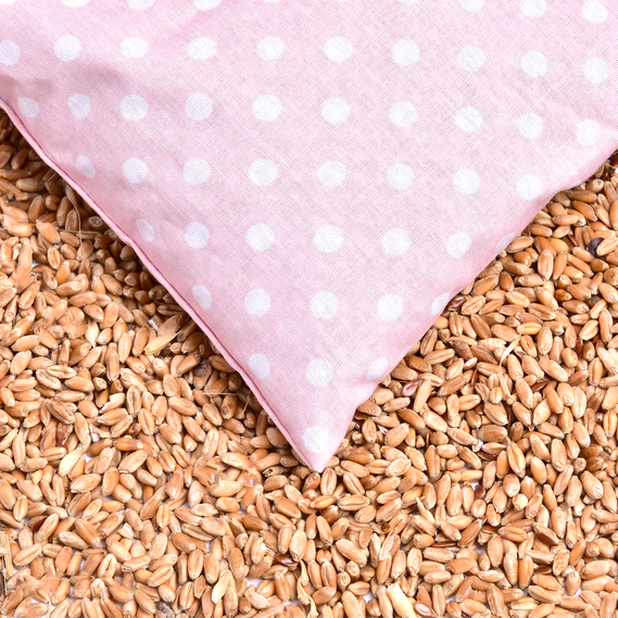 Грілка подушка з пшеницею 15x23 см, TM IDEIA еко-продукт для зігрівання та релаксації горох пудра, фото 2