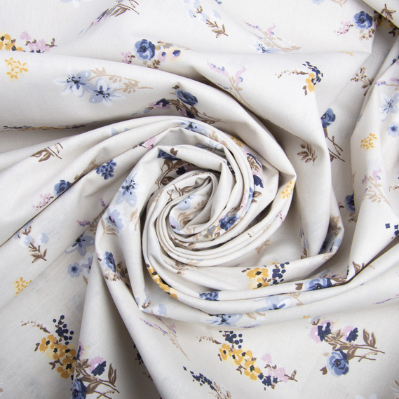 Ткань бязь ранфорс для постельного белья, хлопок, 130 гр/м2, 240 см ніжність, фото 1