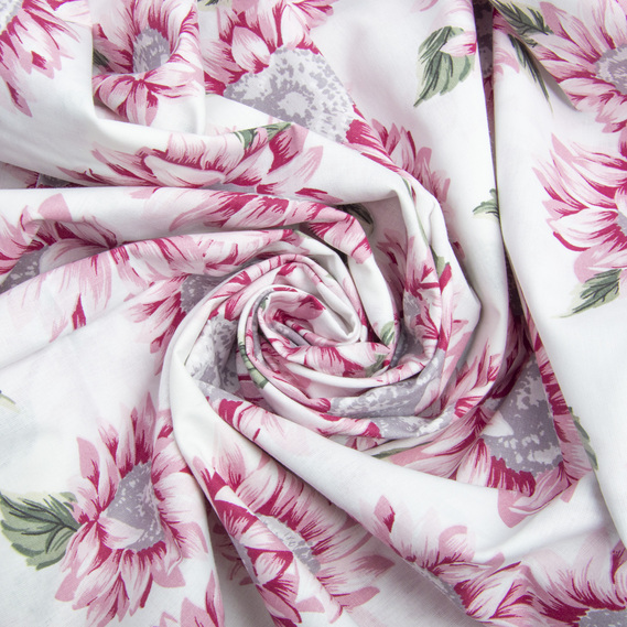 Ткань бязь ранфорс для постельного белья, хлопок, 130 гр/м2, 240 см соняшник, фото 1