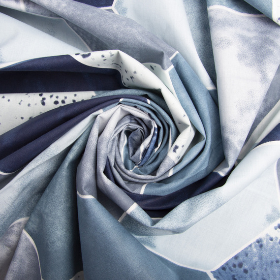 Тканина бязь ранфорс для постільної білизни, бавовна, 130 гр/м2, 240 см абстракція сіра, фото 1