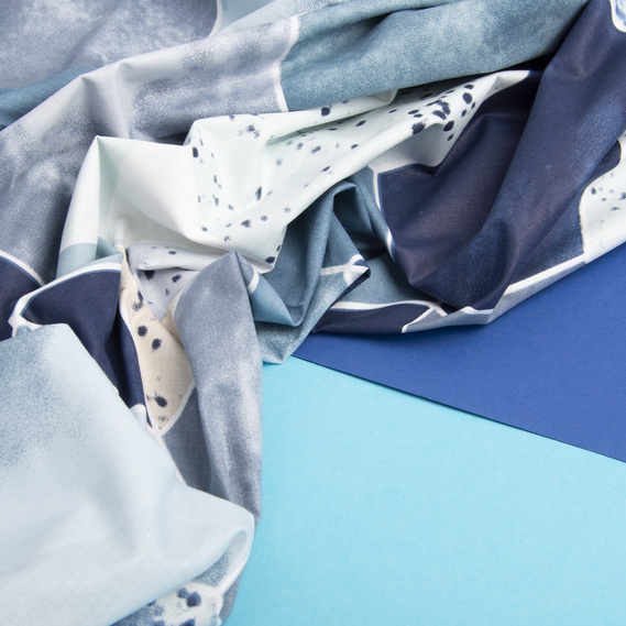 Тканина бязь ранфорс для постільної білизни, бавовна, 130 гр/м2, 240 см абстракція сіра, фото 4