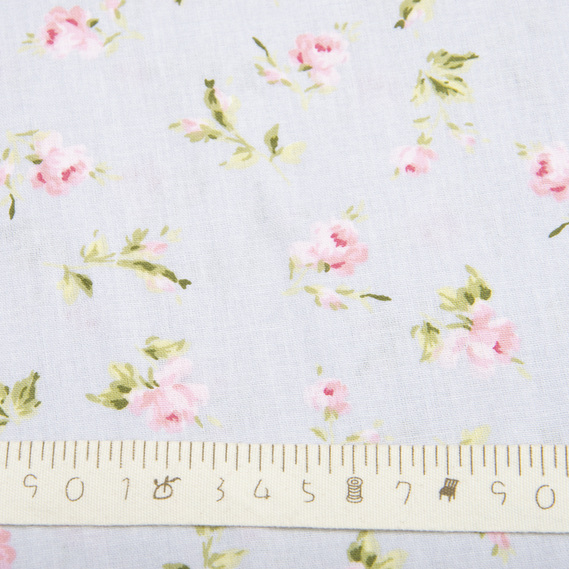 Тканина бязь ранфорс для постільної білизни, бавовна, 130 гр/м2, 240 см квітка сіра, фото 4