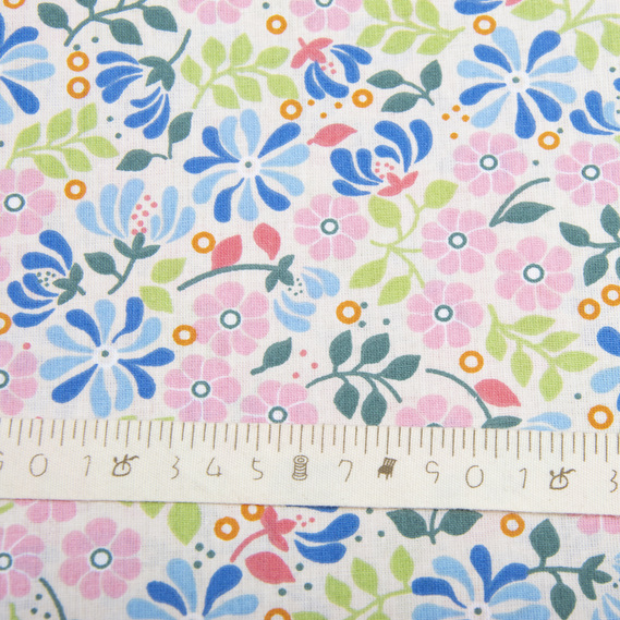 Тканина бязь ранфорс для постільної білизни, бавовна, 130 гр/м2, 240 см квіткі весняні, фото 4