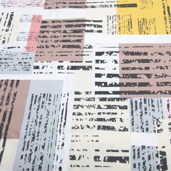 Ranfors coarse calico fabric квадро беж, фото 3