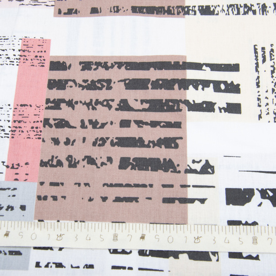 Ranfors coarse calico fabric квадро беж, фото 5