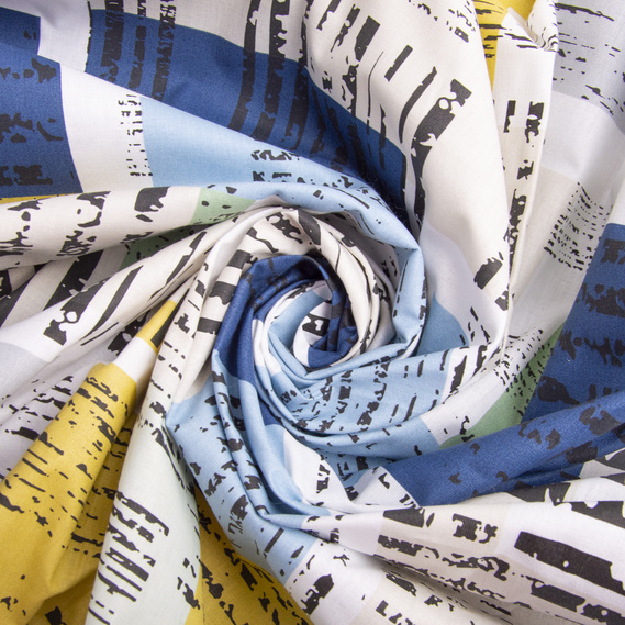 Тканина бязь ранфорс для постільної білизни, бавовна, 130 гр/м2, 240 см квадро синя, фото 1 Тканина бязь ранфорс для постільної білизни, бавовна, 130 гр/м2, 240 см квадро синя, фото 1