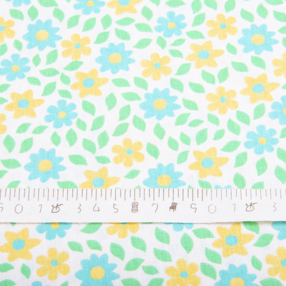 Ткань бязь ранфорс для постельного белья, хлопок, 130 гр/м2, 240 см квітка жовта, фото 4