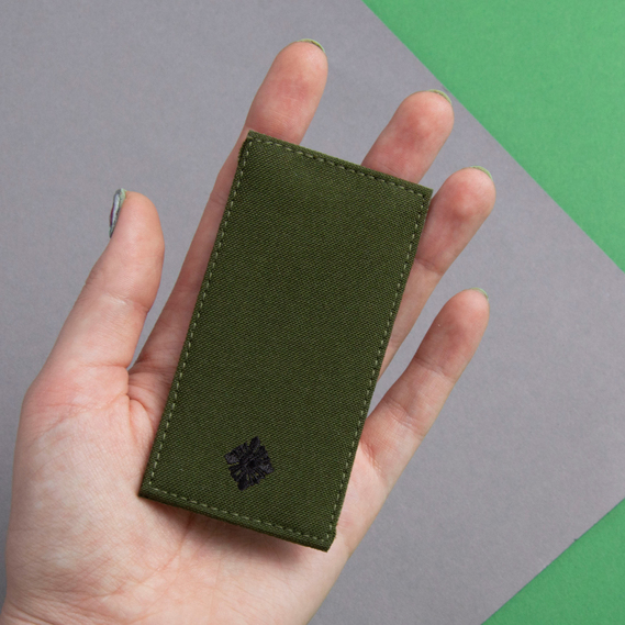 Chevron patch with Velcro rank shoulder strap of the Ukrainian Armed Forces Khorunzhiy 5x10 cm хакі, фото 2