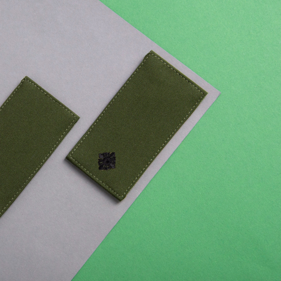 Chevron patch with Velcro rank shoulder strap of the Ukrainian Armed Forces Khorunzhiy 5x10 cm хакі, фото 3