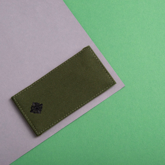 Chevron patch with Velcro rank shoulder strap of the Ukrainian Armed Forces Khorunzhiy 5x10 cm хакі, фото 4