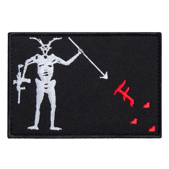 Set of 3 patches with velcro: pirate Blackbeard, Ukrainian flag, and Punisher Skull, embroidered patches, фото 15 Set of 3 patches with velcro: pirate Blackbeard, Ukrainian flag, and Punisher Skull, embroidered patches, фото 15