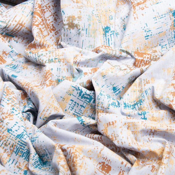 Ткань бязь ранфорс для постельного белья, хлопок, 130 гр/м2, 240 см фон сірий, фото 2