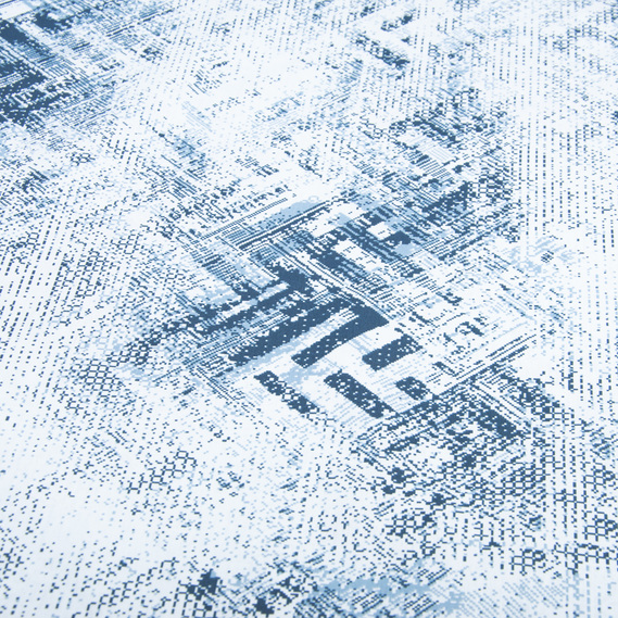 Тканина бязь ранфорс для постільної білизни, бавовна, 130 гр/м2, 240 см фон блакитний, фото 3