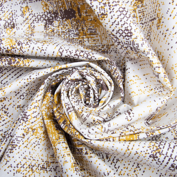 Тканина бязь ранфорс для постільної білизни, бавовна, 130 гр/м2, 240 см фон беж, фото 1