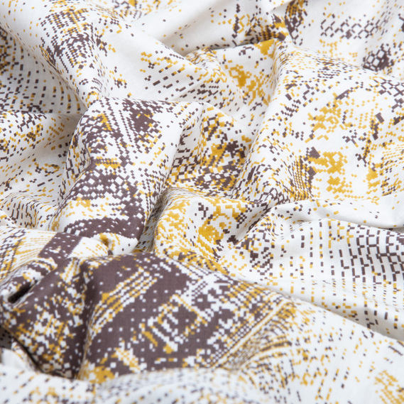 Тканина бязь ранфорс для постільної білизни, бавовна, 130 гр/м2, 240 см фон беж, фото 2