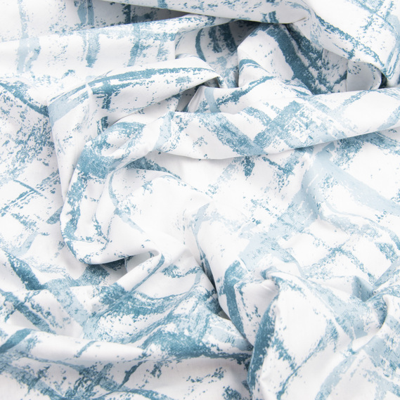 Ткань бязь ранфорс для постельного белья, хлопок, 130 гр/м2, 240 см штрих блакитний, фото 4