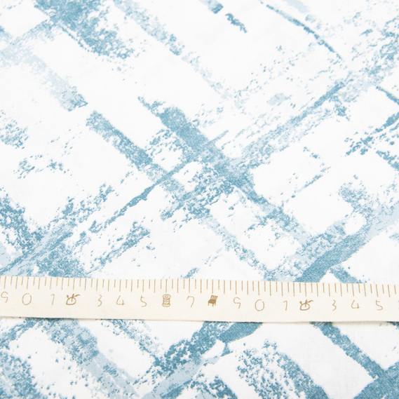 Ткань бязь ранфорс для постельного белья, хлопок, 130 гр/м2, 240 см штрих блакитний, фото 5