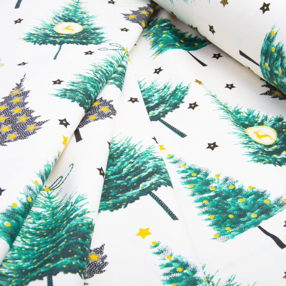 Тканина декоративна Прем`єр бавовна з водовідштовхувальним просоченням, для скатертин, штор, декору ялинка, фото 3