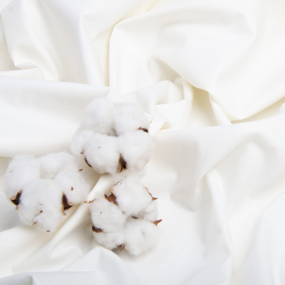 Тканина бязь ранфорс для постільної білизни, бавовна 130 гр/м2, 240 см V-2 молоко, фото 3