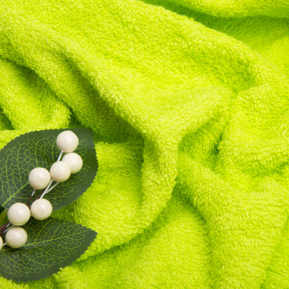 Махровое полотно хлопковое 430 гр/м2, махра, хлопок, ткань полотенечная, для халатов, махровая, натуральная неон салат, фото 3