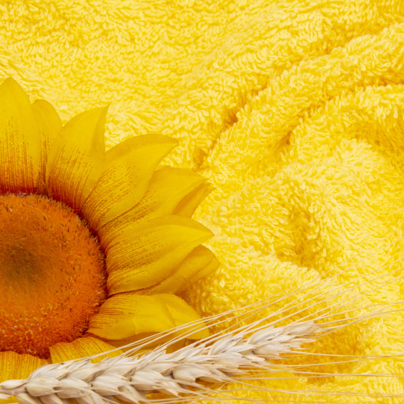 Махрове полотно бавовна 430 гр/м2, махра, бавовна, тканина рушникова, для халатів, махрова натуральна яскраво жовте, фото 3