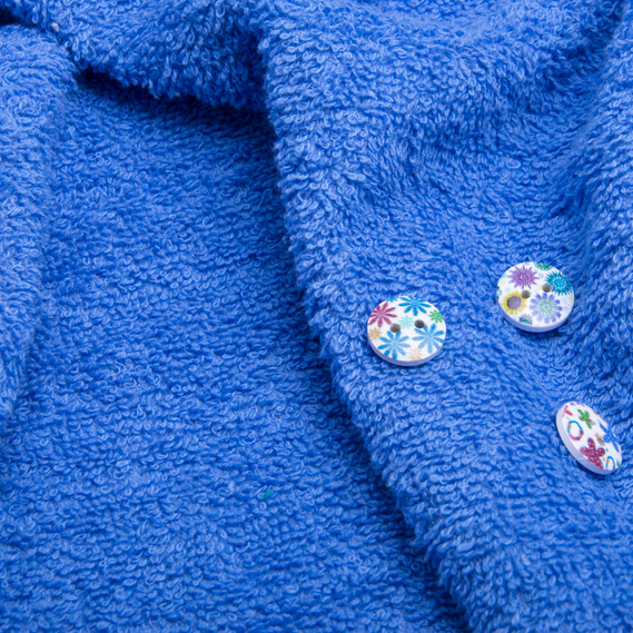 Terry cloth cotton 430 g/m2 індіго, фото 3 Terry cloth cotton 430 g/m2 індіго, фото 3