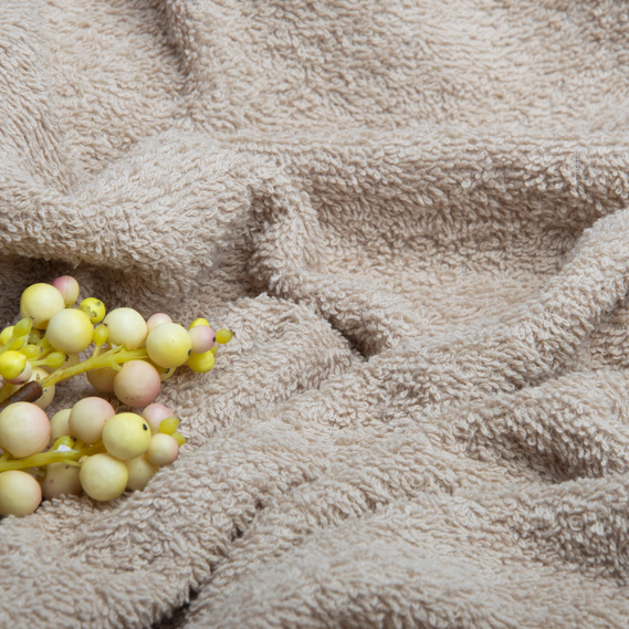 Terry cloth cotton 430 g/m2 айворі, фото 3