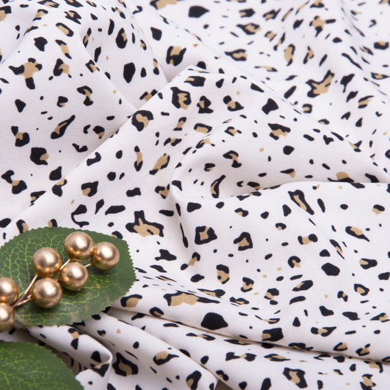 Тканина плательна Super Soft сніжний барс, фото 3 Тканина плательна Super Soft сніжний барс, фото 3