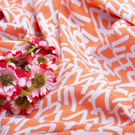 Dress fabric Super Soft Влада оранж, фото 3 Dress fabric Super Soft Влада оранж, фото 3