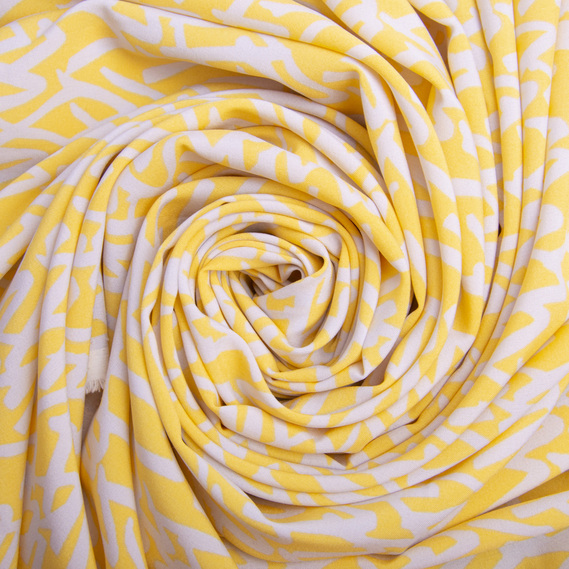 Тканина плательна Super Soft Влада жовта, фото 1 Тканина плательна Super Soft Влада жовта, фото 1