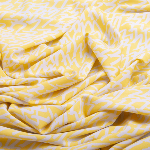 Тканина плательна Super Soft Влада жовта, фото 2 Тканина плательна Super Soft Влада жовта, фото 2
