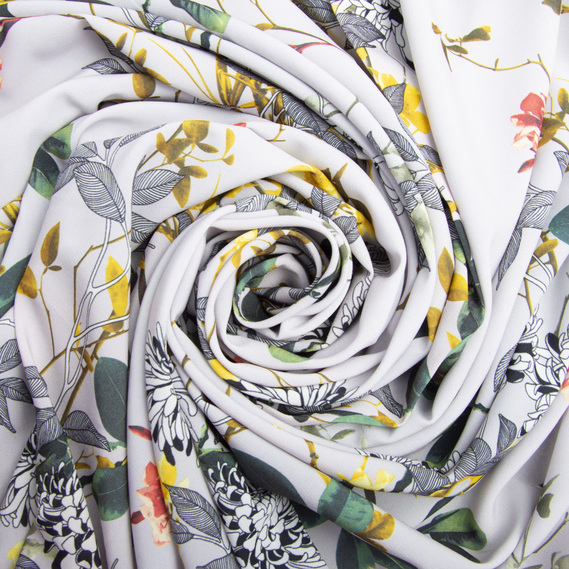 Ткань плательная супер софт екібана сірий, фото 1