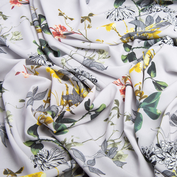 Ткань плательная супер софт екібана сірий, фото 2