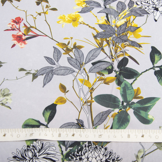 Ткань плательная супер софт екібана сірий, фото 4