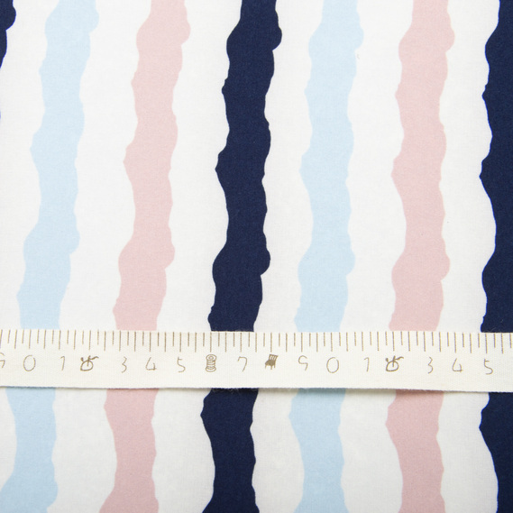 Тканина платтяна супер софт хвилясті смуги блак/пудра, Смуга, фото 4 Тканина платтяна супер софт хвилясті смуги блак/пудра, Смуга, фото 4