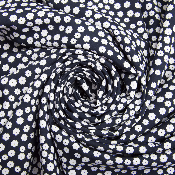 Ткань плательная Super Soft дрібноцвіт т/синій, фото 1