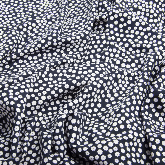 Ткань плательная Super Soft дрібноцвіт т/синій, фото 2